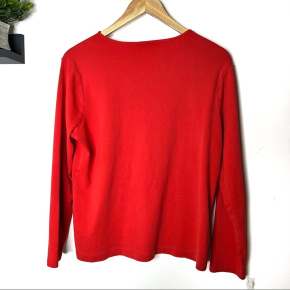 Pendleton Solid Red Long Sleeve Cotton Shirt Size Large - Picture 3 of 7